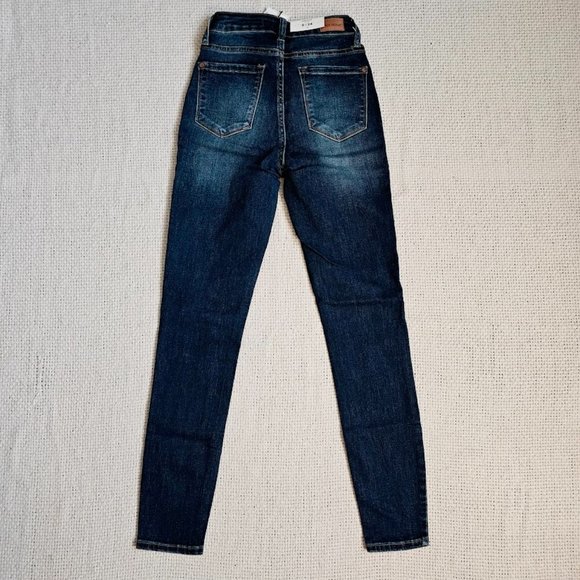 Judy Blue High Rise Dark Wash Button Fly Skinny Jeans Size 0(24) - Picture 10 of 17